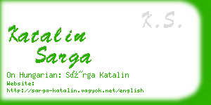 katalin sarga business card